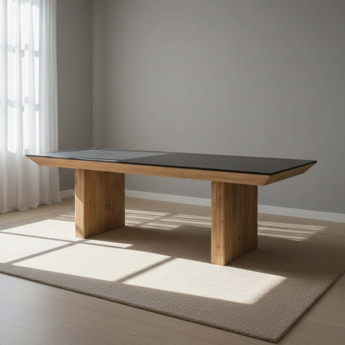 MESA DE COMEDOR - MADERA NEGRO VOLCANO 