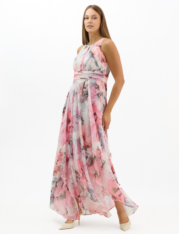 Vestido Largo Estampado Floral MULTI/ROSA
