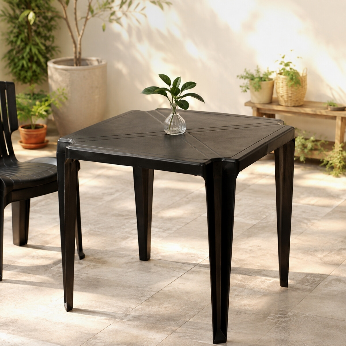 Mesa cuadrada 70 x 70 cm - NEGRO 