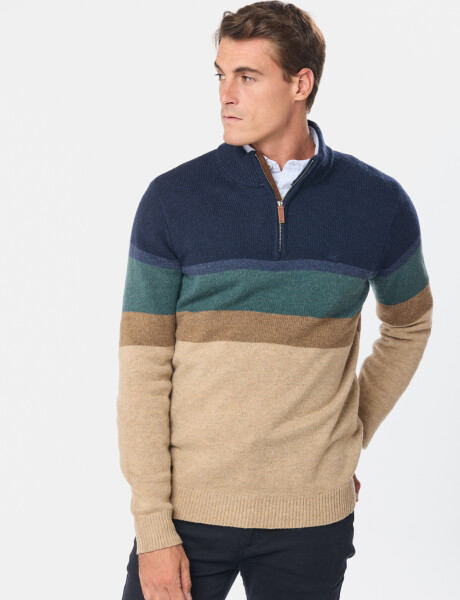 BUZO LANA RAYADO Beige
