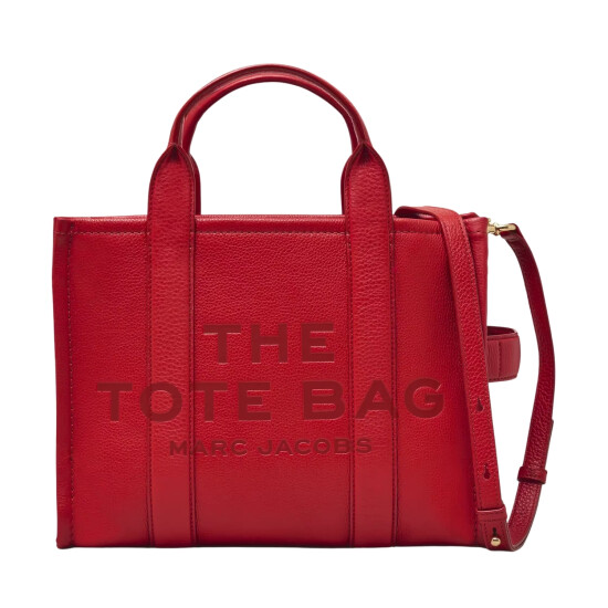MARC JACOBS - THE LEATHER MEDIUM TOTE BAG Rojo