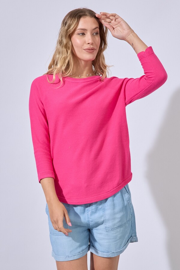 Buzo Raglan Algodon FUCSIA