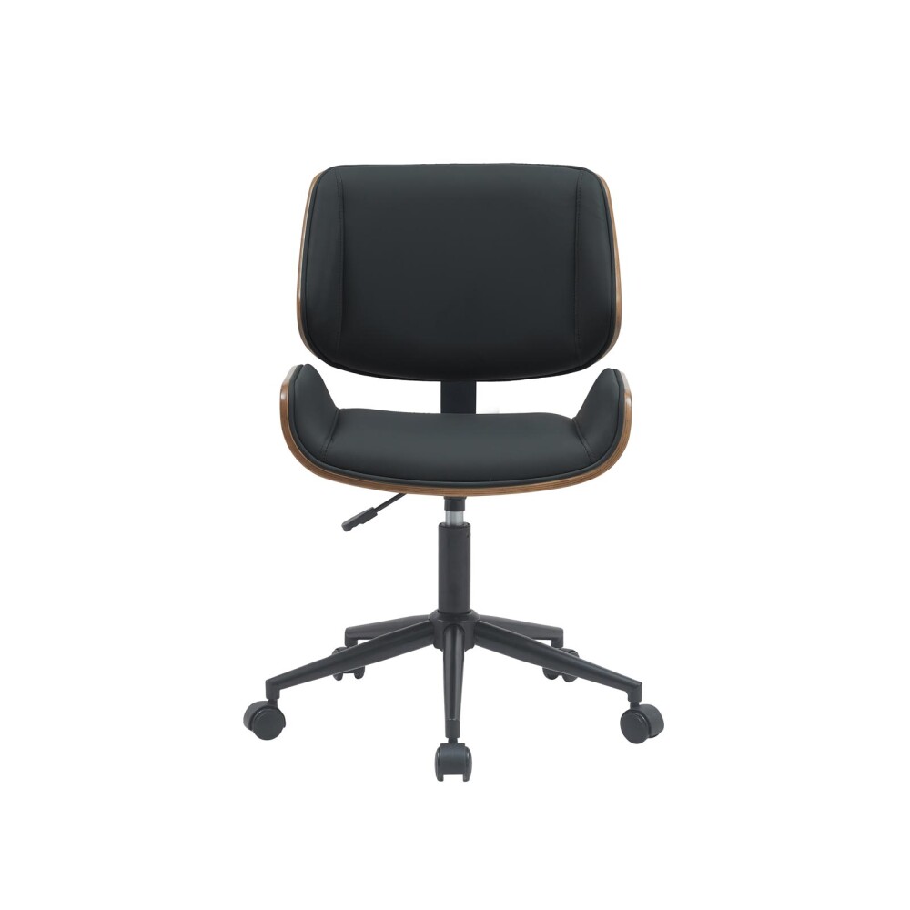 ASIENTO OFICINA MEDIO MADERA-Y-PU NEGRO ZEN