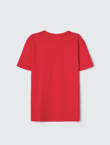 CAMISETA INFANTIL CON ESTAMPA ROJO