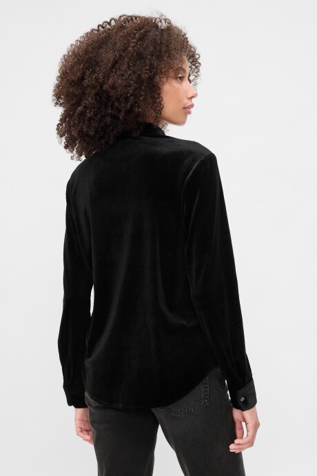 Camisa Terciopelo Mujer Black