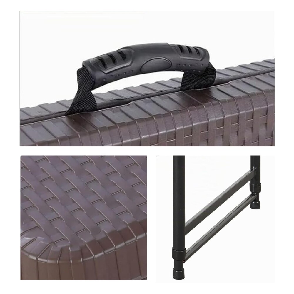 Mesa Plegable altura ajustable 120 cm Marrón Mesa Plegable altura ajustable 120 cm Marrón