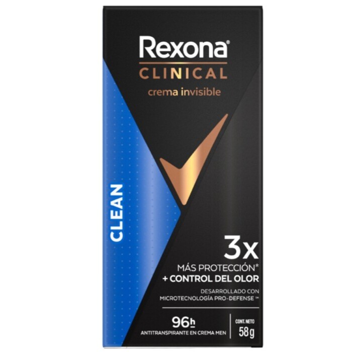 REXONA CLINICAL MEN CREAM CLEAN X 58G única