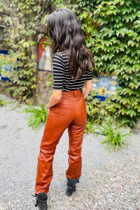 Leather Jeans Crawford Caramel