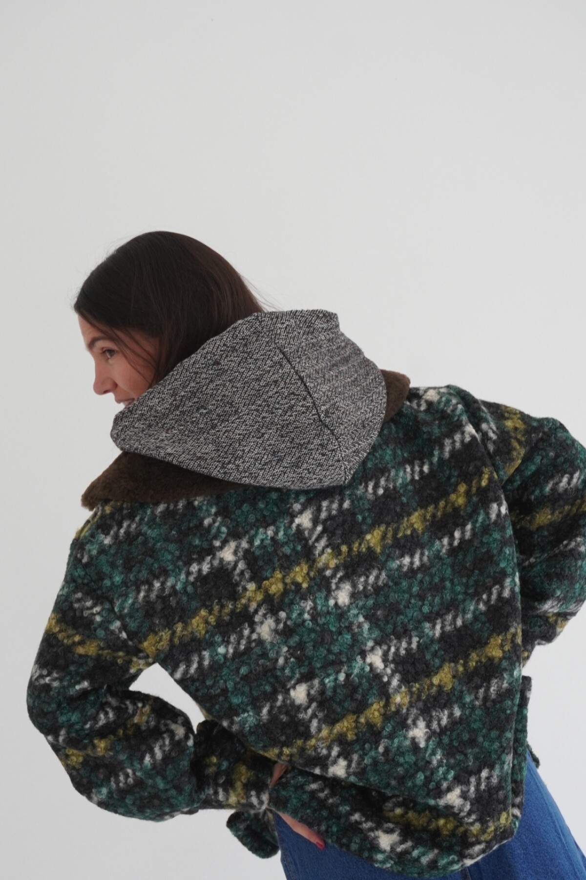 Buzo Crazy Bear Verde / Gris