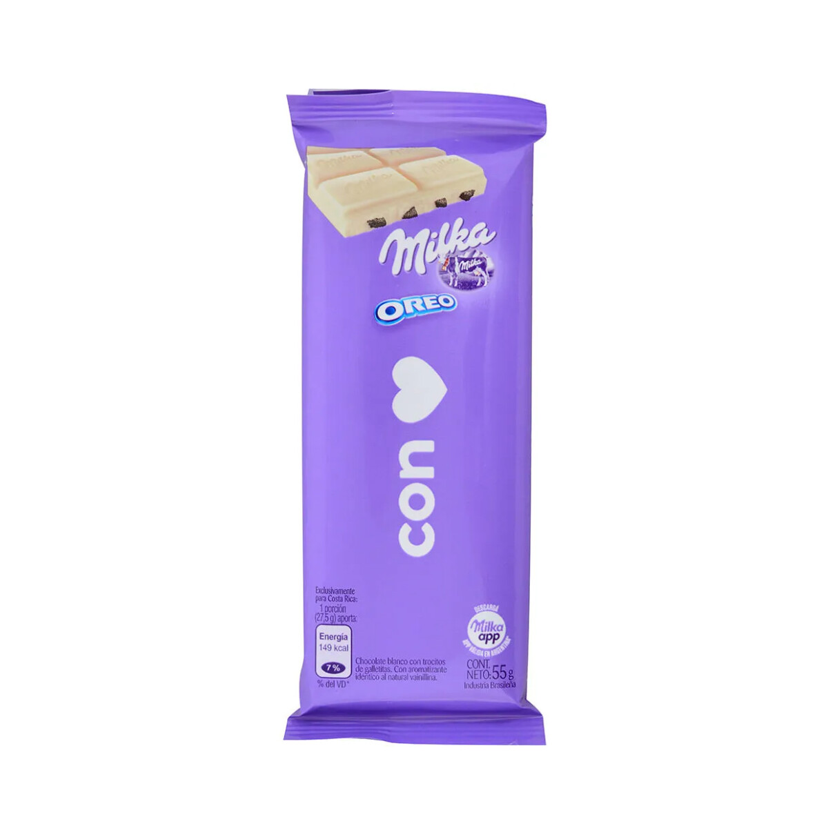 Chocolate MILKA 55 Grs Tableta Unidad - Oreo Blanco 