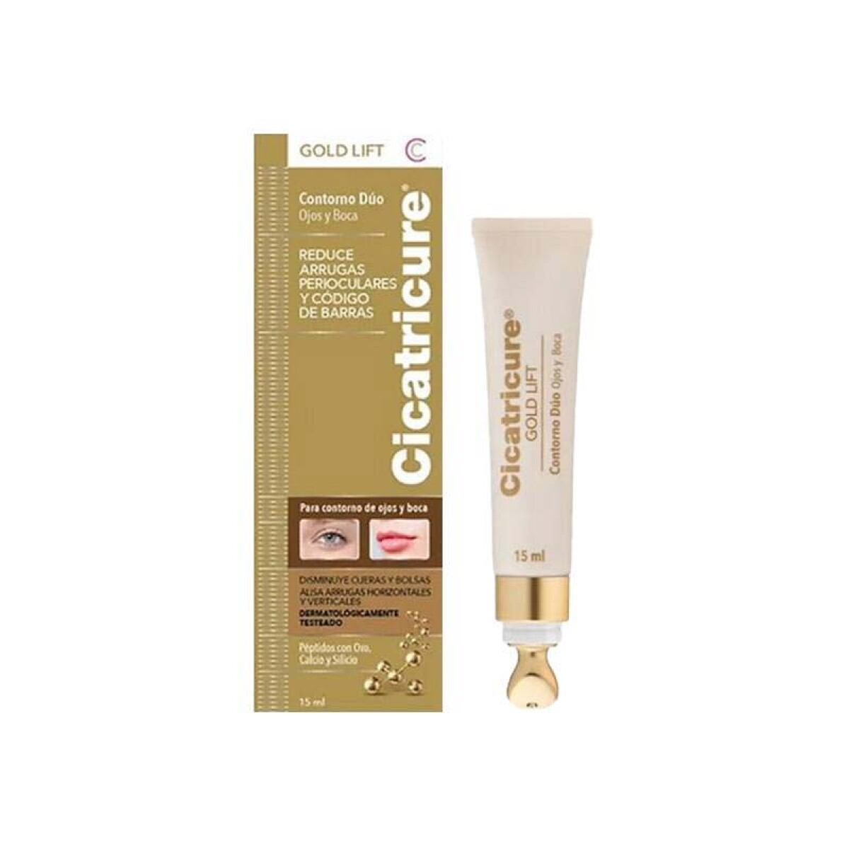 Cicatricure Crema Gold Duo Roll On Ojos Y Labios 15 