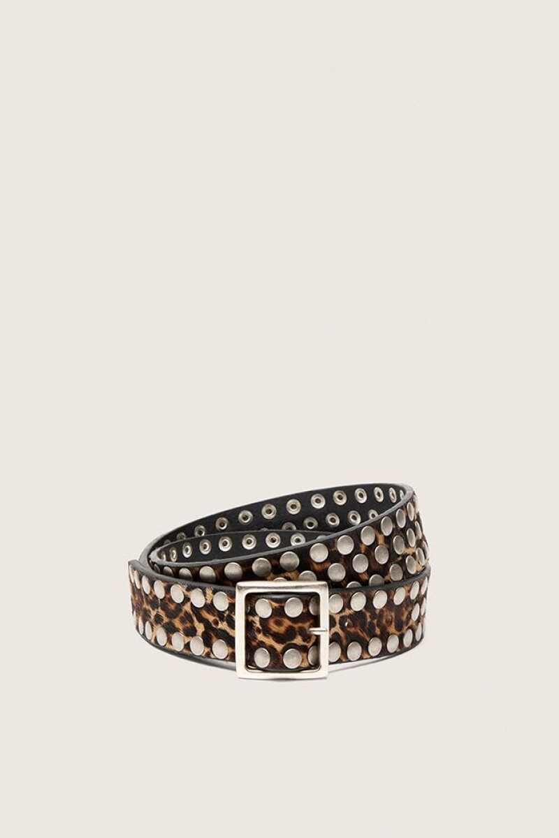 CINTURÓN CON TACHAS Leopardo