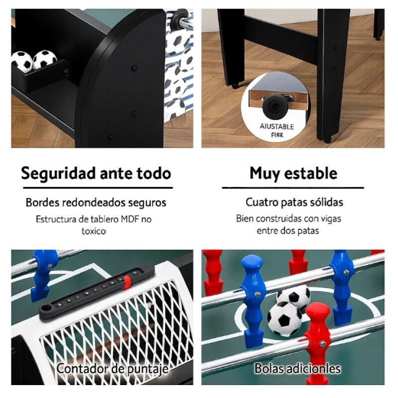 Futbolito Metegol De Madera C/accesorios Semi Profesional Negro