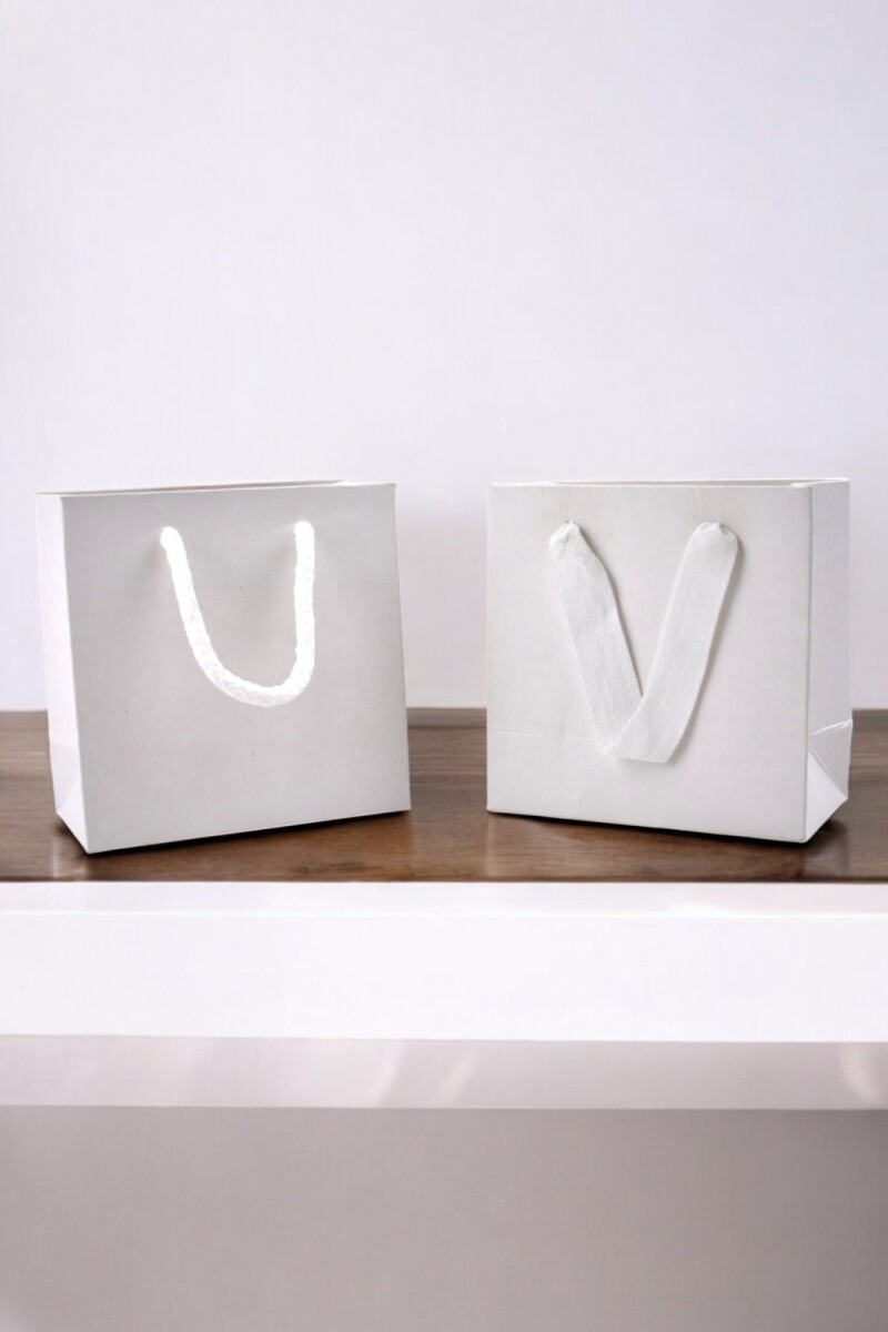 Bolsa cartulina 10x05x10 cm - BLANCO 