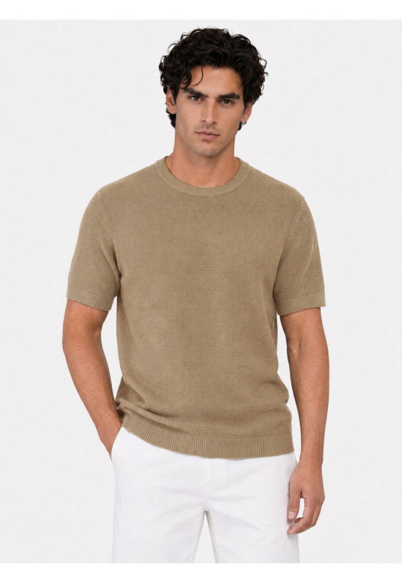 Remera tejida a la Base - CAMEL 