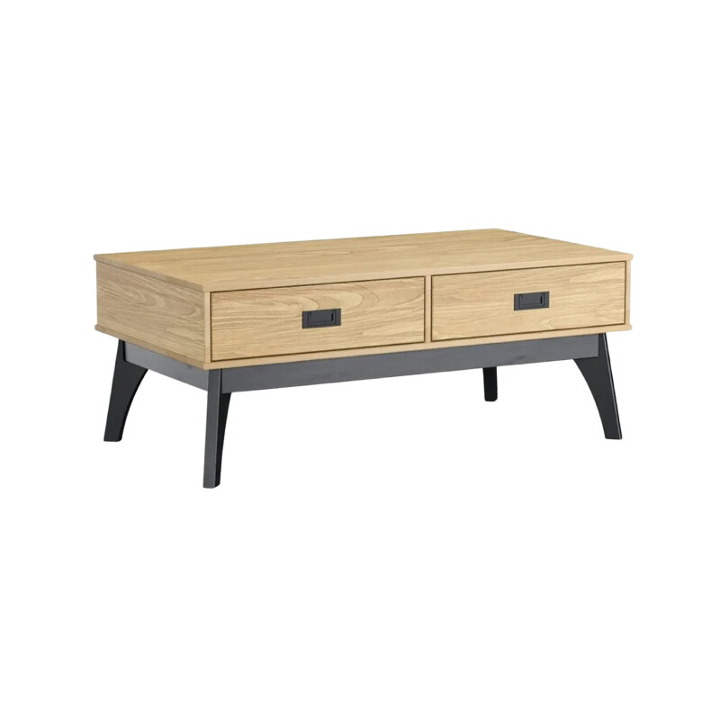 Mesa Ratona de Centro Living Lumax 2 Cajones 100% Madera Maciza Mesa Ratona de Centro Living Lumax 2 Cajones 100% Madera Maciza