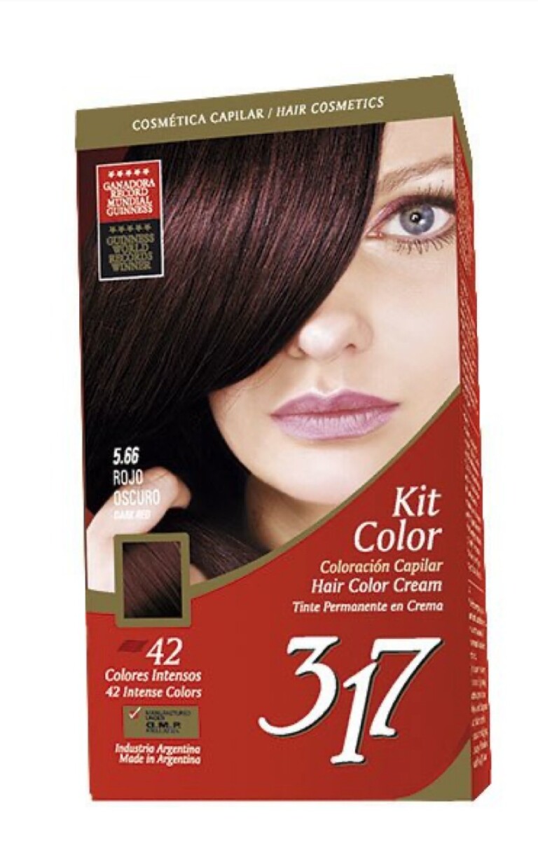 Tinta Kit 317 Varios Colores - Rojo Oscuro 5,66 