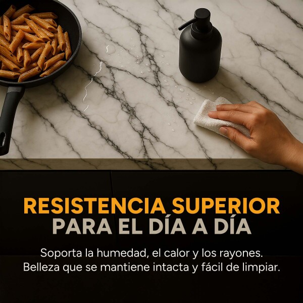 Pack x5 Placa PVC Símil Mármol 2,44x1,22m 3mm Resistente Variante Mármol Blanco Gris