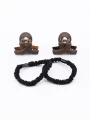 BROCHES Y COLEROS PACK X 4 MARRON