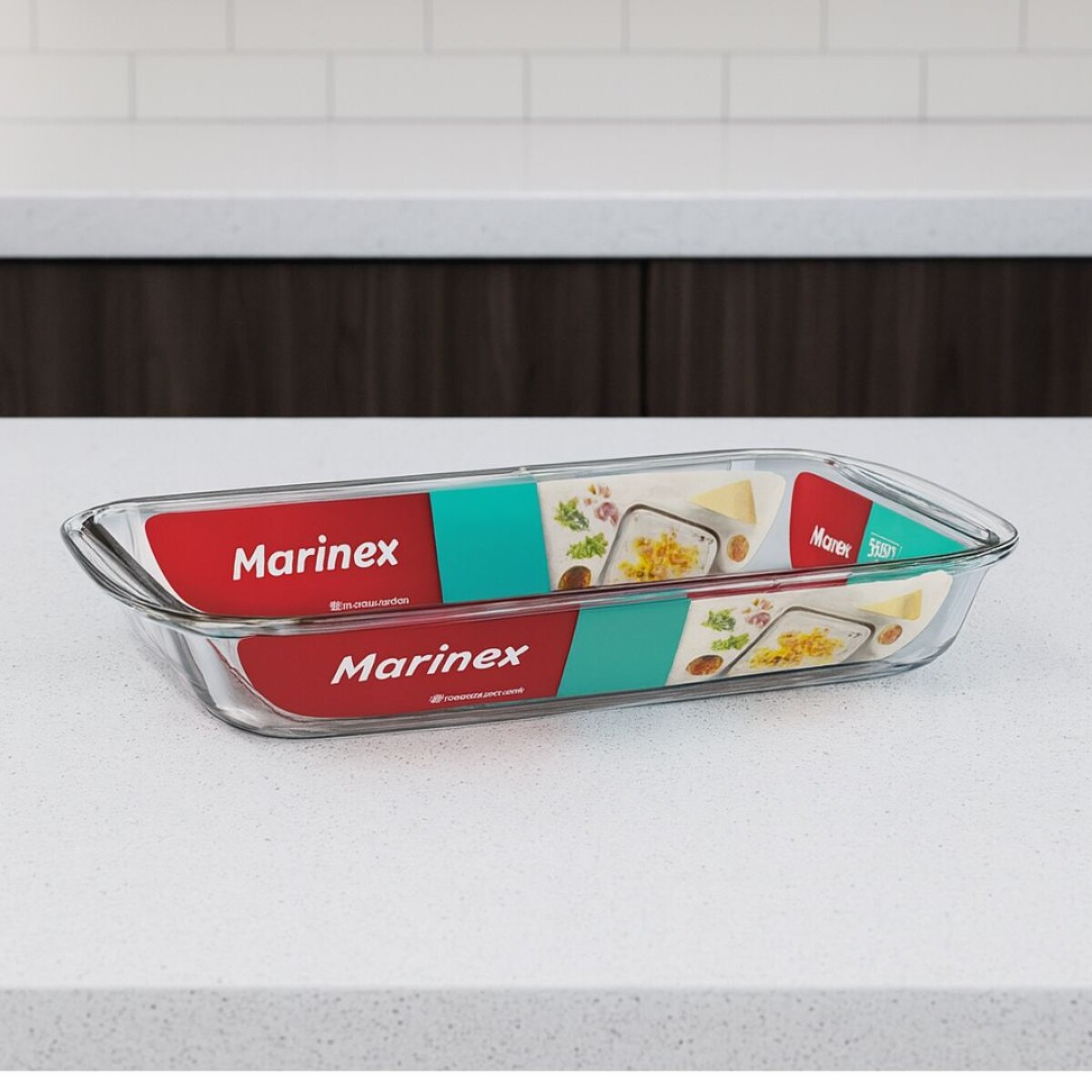 Asadera Fuente de Vidrio Rectangular Marinex 1,6 litros 