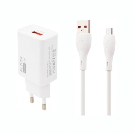 Cargador BLOOX M3 De Pared Con Cable Micro USB Cargador BLOOX M3 De Pared Con Cable Micro USB