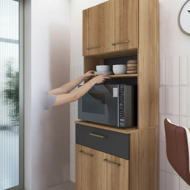 Alacena Kit De Cocina Arte Cas 60cm Ancho 4 Puerta Y 1 Cajón Multicolor Alacena Kit De Cocina Arte Cas 60cm Ancho 4 Puerta Y 1 Cajón Multicolor