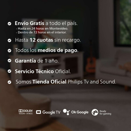 4K Uhd Tv Philips 50'' Google Tv