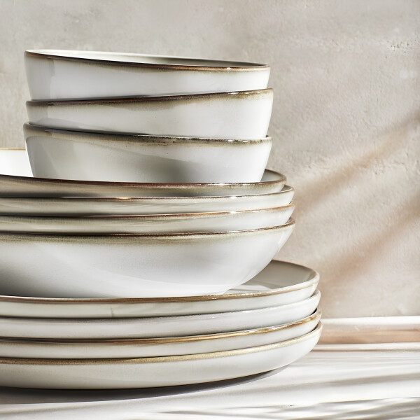 Plato Postre Ceramica Gris Organic x24 19.5cm | Selecta Plato Postre Ceramica Gris Organic x24 19.5cm | Selecta