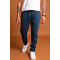 Pantalon de Hombre KristoBelga con puño COCONUT Azul Piedra