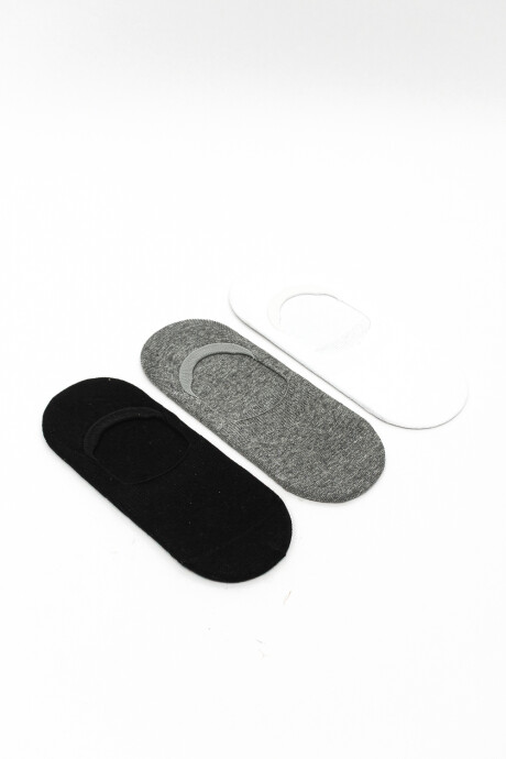 Medias Invisible Avolov, Pack X 3 Color Unico