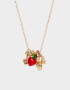 Collares Cortos Frutas Collar Corto Multidijes Frutas - Dorado