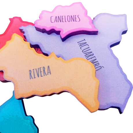 Puzzle Madera Mapa Uruguay 28x25cm Rompecabezas 19p Jug001106-uy