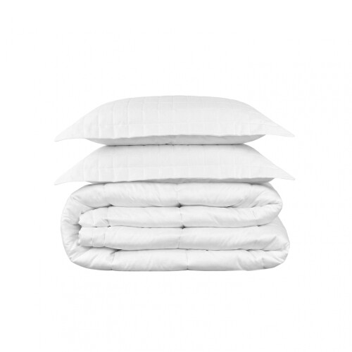 Acolchado mas Fundas 2 plazas - Finezza 400 hilos Blanco