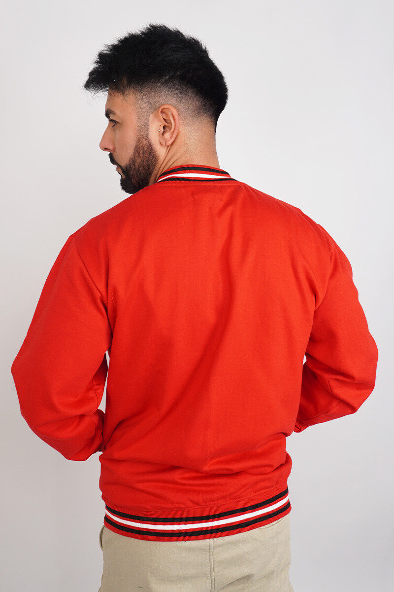 Campera Deportiva Rojo/Blanco