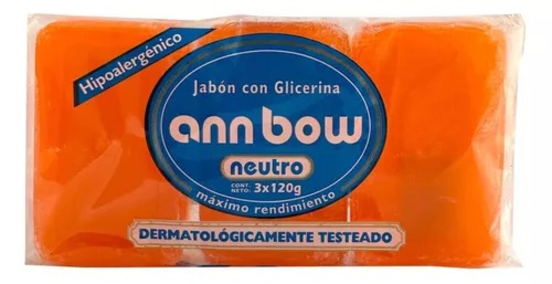 Jabón en Barra Ann Bow Glicerina 120 g 3 Unidades 