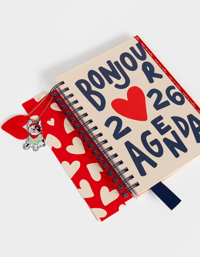 Agendas y Calendarios Estampados Agenda Bonjour 2026 - Combinacion Tricolor
