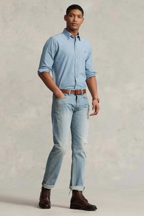 Camisa Polo Ralph Lauren Chambray Camisa Polo Ralph Lauren Chambray