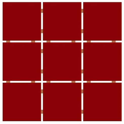 DECORADO DE 10X10 ROJO SERIE VERMELHO CERAL BLANCO