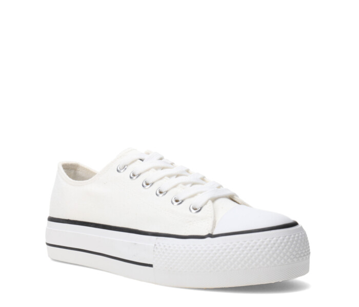 Championes de Mujer Miss Carol Lorcast Con Plataforma Blanco