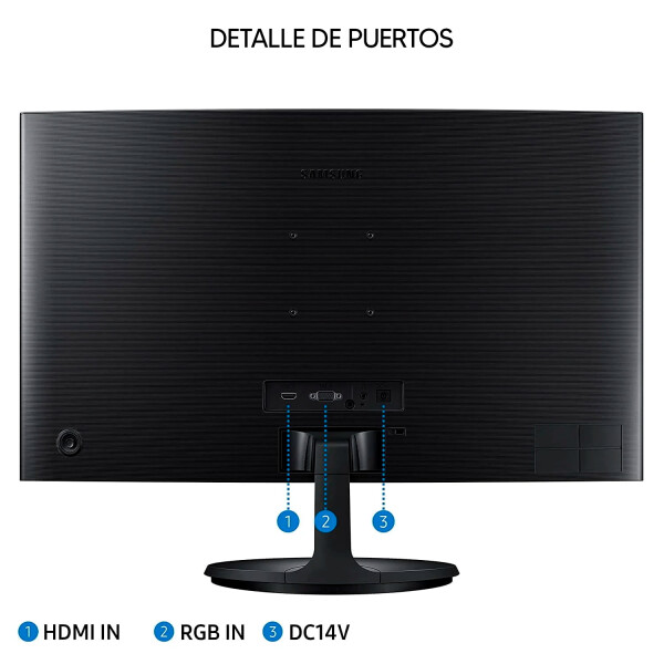 Monitor Samsung Essential 27 Curvo C27f390fh Fhd 60hz MONITOR SAMSUNG ESSENTIAL CURVO 27" F390