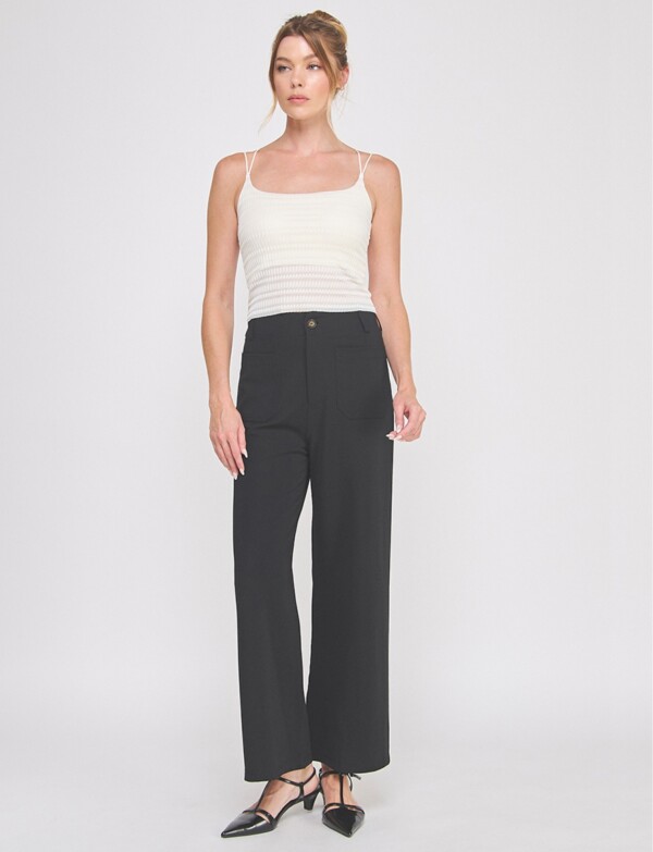 Top Crop Texturado Con Breteles Dobles Cruzdos CRUDO