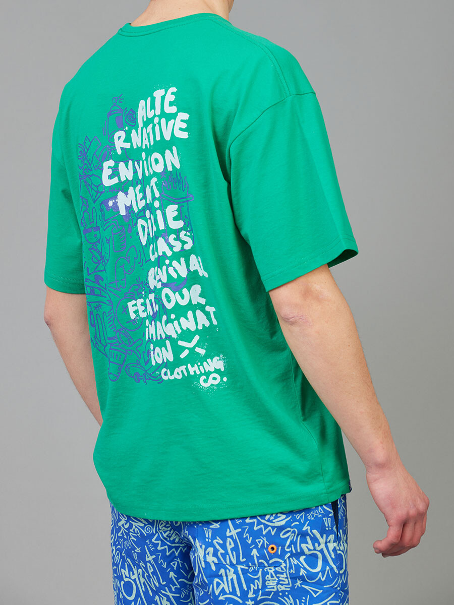 T-SHIRT PASKE DIXIE - Verde 