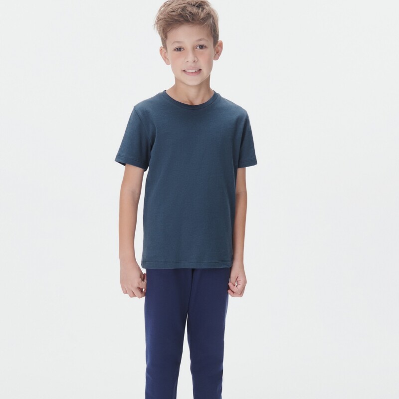 CAMISETA MM MASC AZUL MEDIO