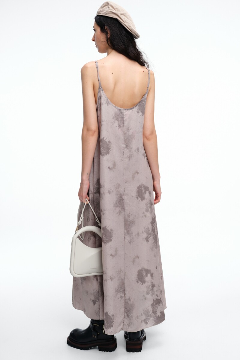 VESTIDO LARGO PRINT Gris