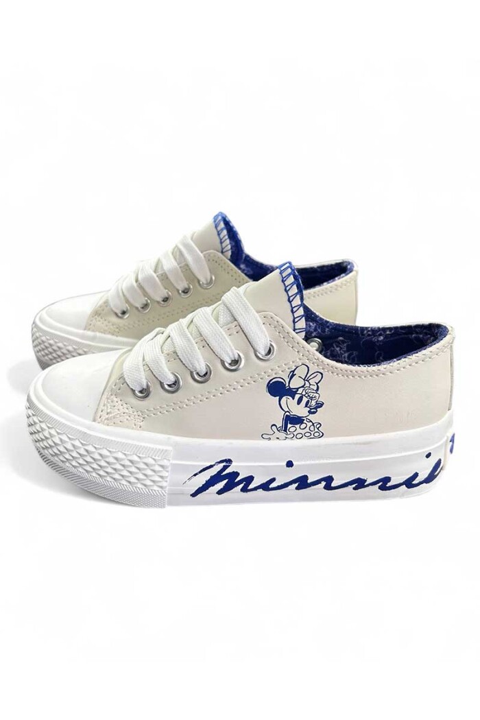 CALZADO DEPORTIVO NIÑA CON PLATAFORMA MINNIE Gris