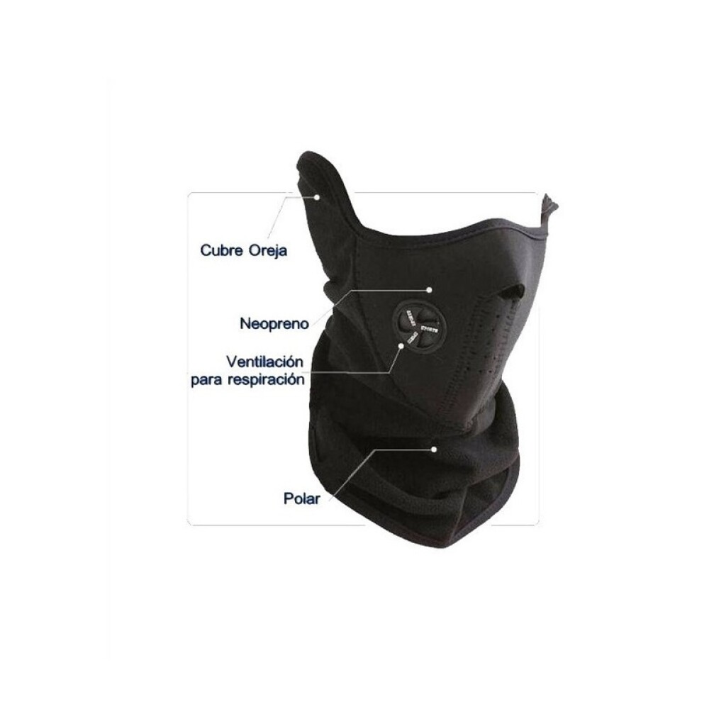 Tapabocas Pasamontañas de Neopreno Negro TAPABOCAS PASAMONTAÑAS NEGRO NEOPRENO