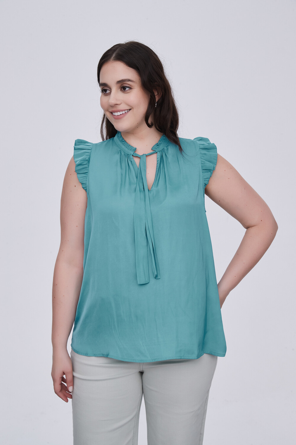 Blusa Daneb Verde Azulado