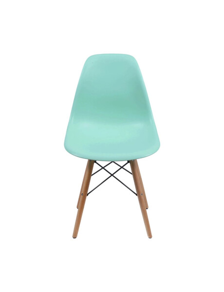 SILLA EAMES COMEDOR CON BASE EN MADERA VERDE AGUA SILLA EAMES COMEDOR CON BASE EN MADERA VERDE AGUA