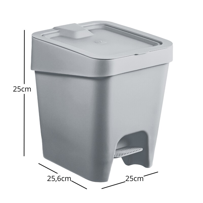 Tarro de Residuos Con Pedal 8L GRIS