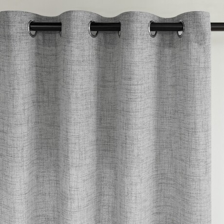 Set x2 Cortinas Blackout 140x230Cm Bloquea Luz Ambientes Gris